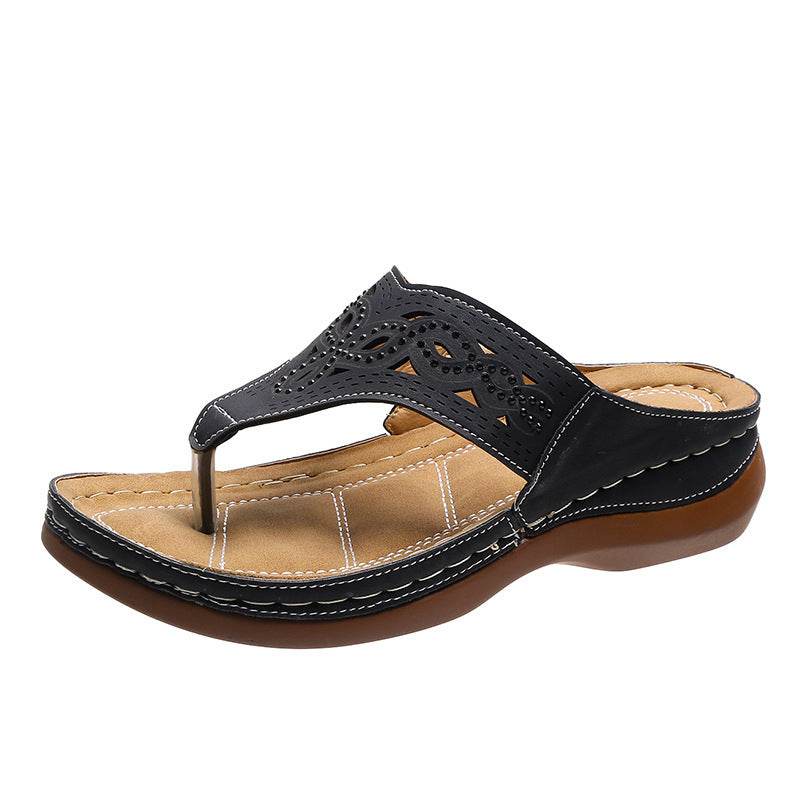 Clip Toe Wedge Sandals Women Summer Flip Flops Slippers Beach Shoes - ProTrendyz