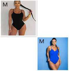 Summer Bikini Backless String Large Size Sexy Solid Color Triangle One-piece Swimsuit Womens Clothing - ProTrendyz