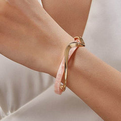 Metal White Shellfish Plate Bracelet For Women Opening Adjustable 2 Layers Design Llight Luxury Female Fashion Jewelry Gifts - ProTrendyz
