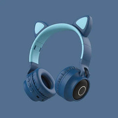 LED Light Cat Ear Headphones Wireless Bluetooth 5.0 Headset Portable Foldable Kids Headphone With Microphone Best Gift - ProTrendyz