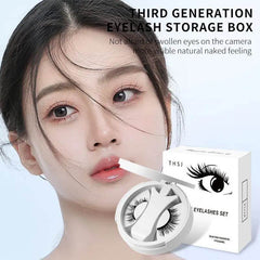 Magnetic False Eyelashes Integrated Storage Box Glue-free Magnet False Eyelashes Natural Makeup Tools With Applicater - ProTrendyz