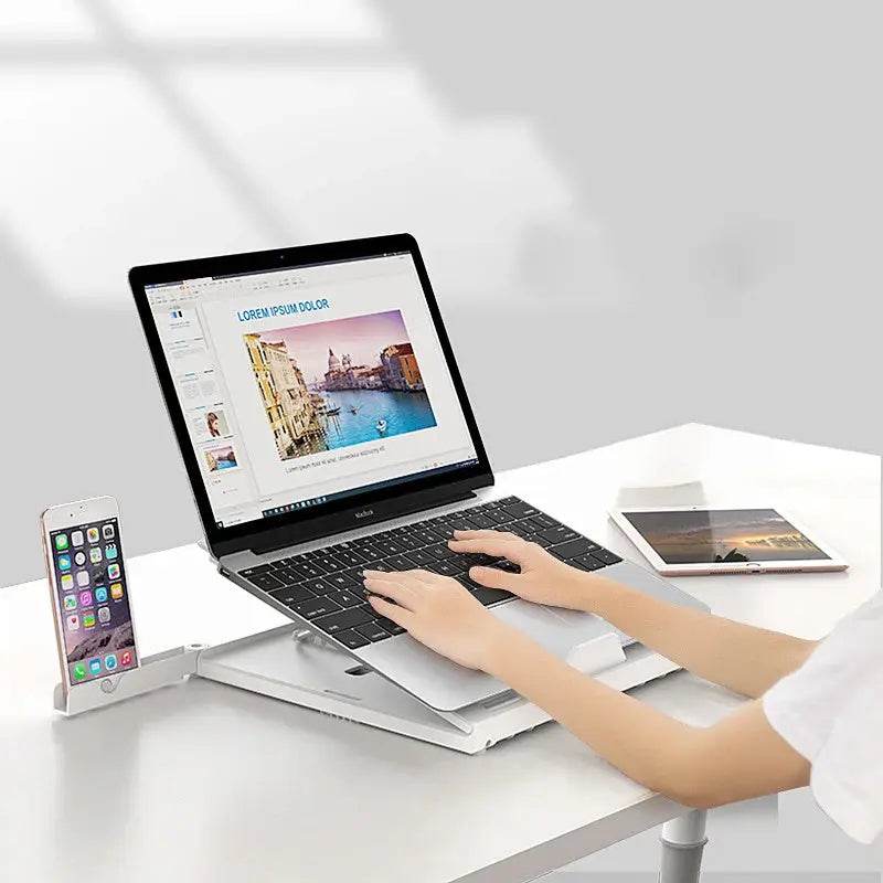 New Laptop Stand Multifunctional Folding Lift Portable Laptop Stand Monitor Increase Rack Aluminum Alloy Base - ProTrendyz