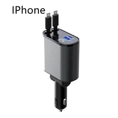 Metal Car Charger 100W Super Fast Charging Car Cigarette Lighter USB And TYPE-C Adapter US - ProTrendyz