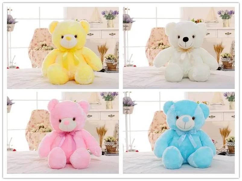 Creative Light Up LED Teddy Bear Stuffed Animals Plush Toy Colorful Glowing Christmas Gift For Kids Pillow - ProTrendyz