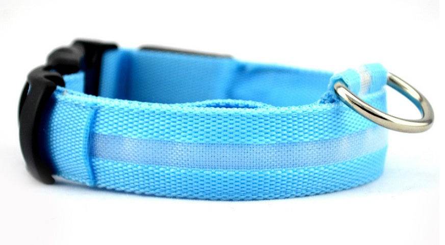 Nylon LED Pet Dog Luminous Collar Night Safety Flashing Glow in Dark Dog Cat Leash Adjustable Pet Supplies - ProTrendyz