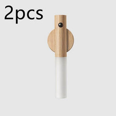 Auto LED USB Magnetic Wood Wireless Night Light Corridors Porch Lights PIR Motion Sensor Wall Light Cabinet Lamp - ProTrendyz