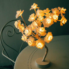 Rose Flower Lamp USB Battery Operated LED Table Lamp Bonsai Tree Night Lights Garland Bedroom Decoration Lights Home Decor - ProTrendyz