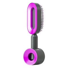 Self Cleaning Hair Brush For Women One-key Cleaning Hair Loss Airbag Massage Scalp Comb Anti-Static Hairbrush - ProTrendyz