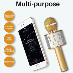 Wireless Microphone Portable Bluetooth Mini Home Ktv For Music Playing Singing Speaker Player - ProTrendyz