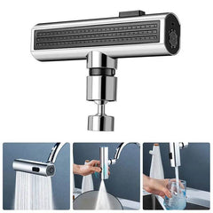 Kitchen Faucet Waterfall Outlet Splash Proof Universal Rotating Bubbler Multifunctional Water Nozzle Extension Kitchen Gadgets - ProTrendyz