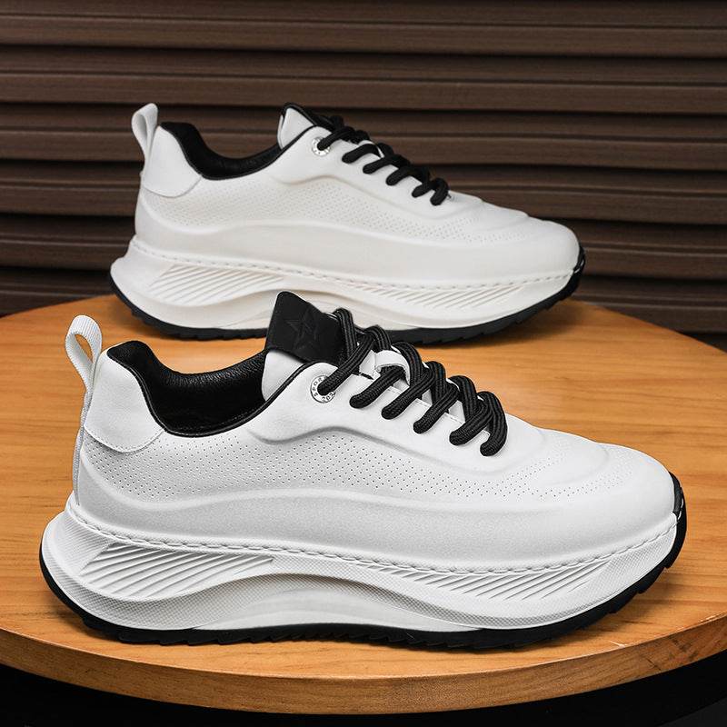 Men's Thick-soled Sports Shoes Casual Breathable Sneakers Lace-up Dad Shoes Boy - ProTrendyz