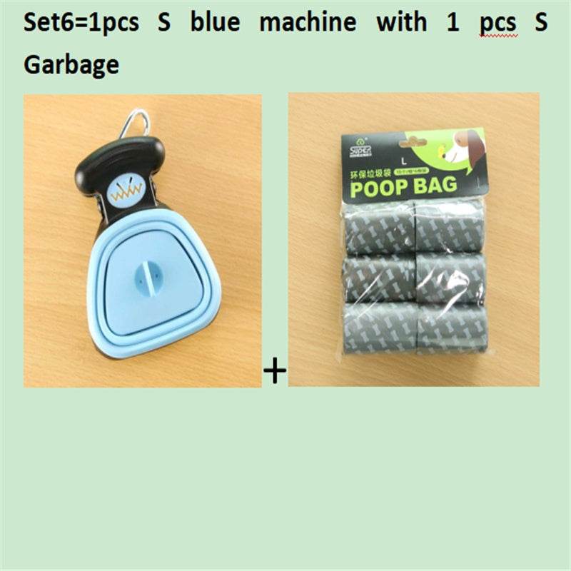 Dog Pet Travel Foldable Pooper Scooper With 1 Roll Decomposable bags Poop Scoop Clean Pick Up Excreta Cleaner Epacket Shipping - ProTrendyz