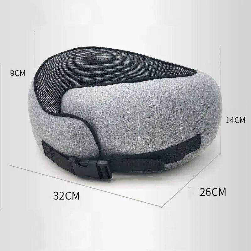 Travel Neck Pillow Non-Deformed Airplane Pillow Travel Neck Cushion Durable U-Shaped Travel Memory Cotton Nap Neck Pillow - ProTrendyz