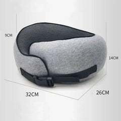 Travel Neck Pillow Non-Deformed Airplane Pillow Travel Neck Cushion Durable U-Shaped Travel Memory Cotton Nap Neck Pillow - ProTrendyz