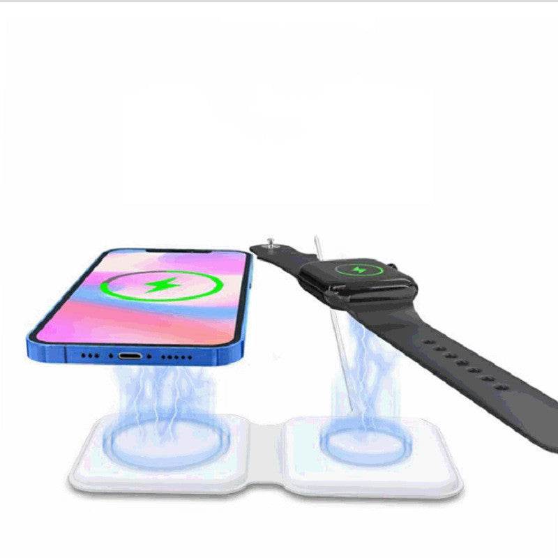 2 in 1 Magnetic Wireless Charger 15W Charging Dock Wireless QI Fast Charger - ProTrendyz