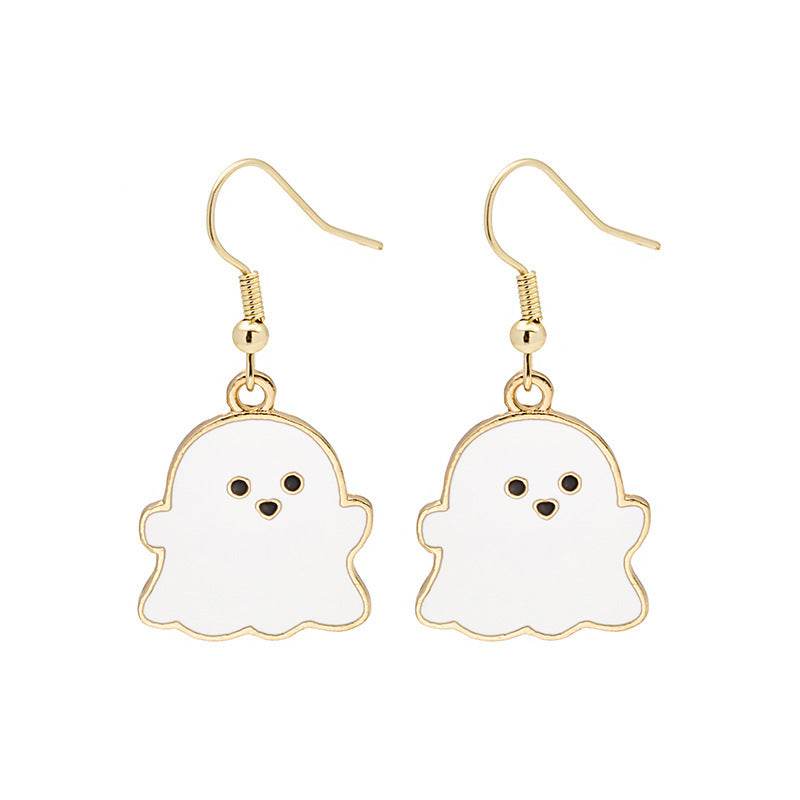 Halloween Earrings Cute Pumpkin Spooky Oil Drip Alloy Earrings Jewelry - ProTrendyz