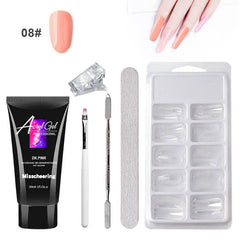 Painless Extension Gel Nail Art Without Paper Holder Quick Model Painless Crystal Gel Set US - ProTrendyz