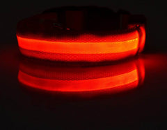 Nylon LED Pet Dog Luminous Collar Night Safety Flashing Glow in Dark Dog Cat Leash Adjustable Pet Supplies - ProTrendyz