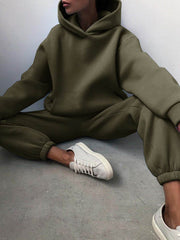 Women's Casual Hooded Sweater Two-piece Suit Clothes Hoodie Tracksuit - ProTrendyz
