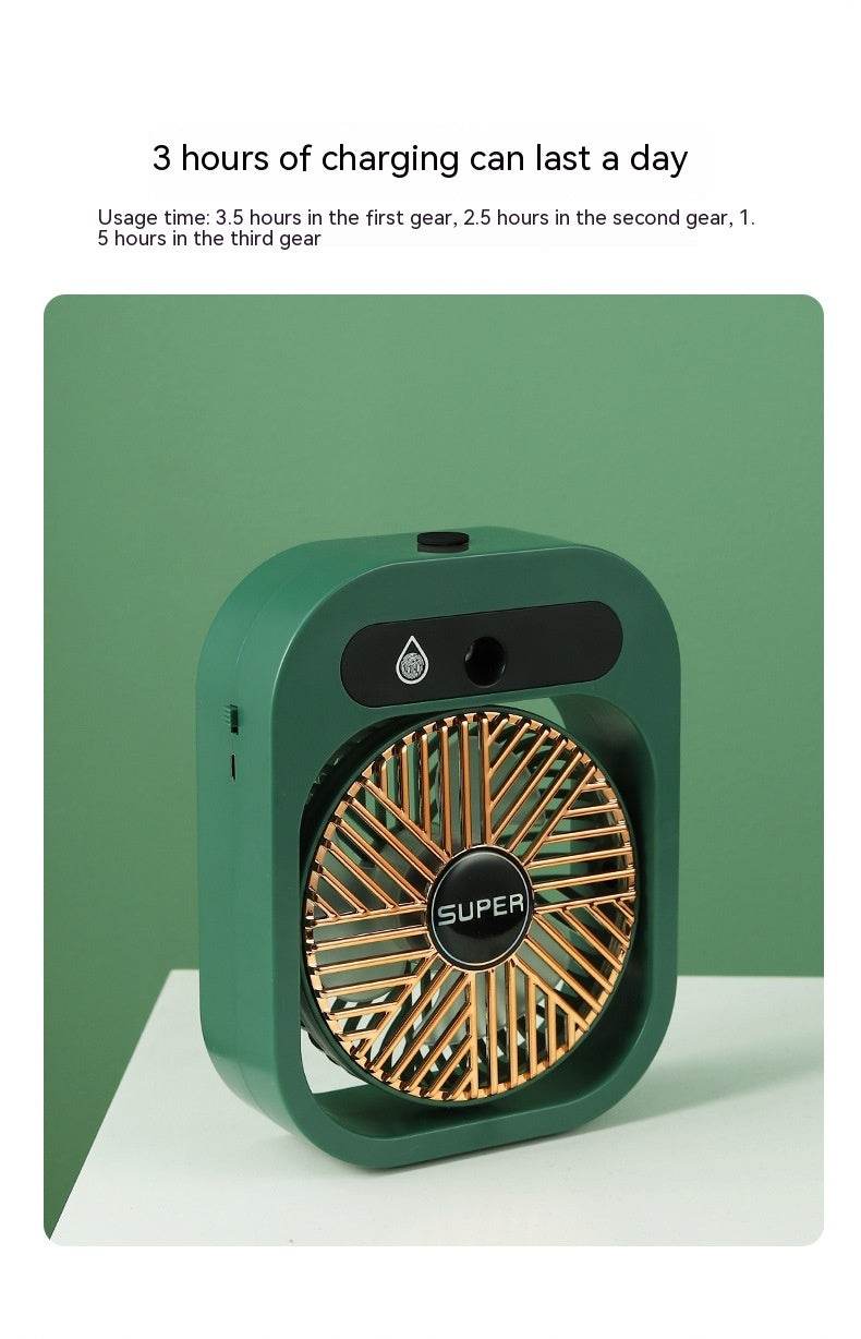 Air Conditioning Fan Desk Misting Fan Air Cooler Cooling USB Rechargeable Humidifier Portable Spray Fan With 3 Wind Speeds Mist Fan For Home - ProTrendyz