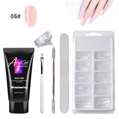 Painless Extension Gel Nail Art Without Paper Holder Quick Model Painless Crystal Gel Set US - ProTrendyz