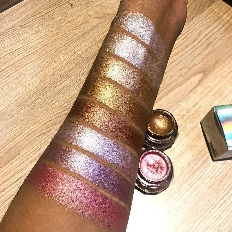 Face Highlighter Jelly Gel Mermaid Eyeshadow Glow Body Glitter Festival Makeup Iluminador Gold Liquid Highlighter Bronzer - ProTrendyz
