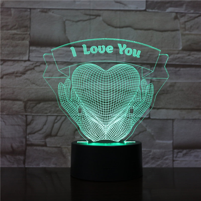 Valentines Day Gift Hands Holding Love 3D Night Light ProTrendyz