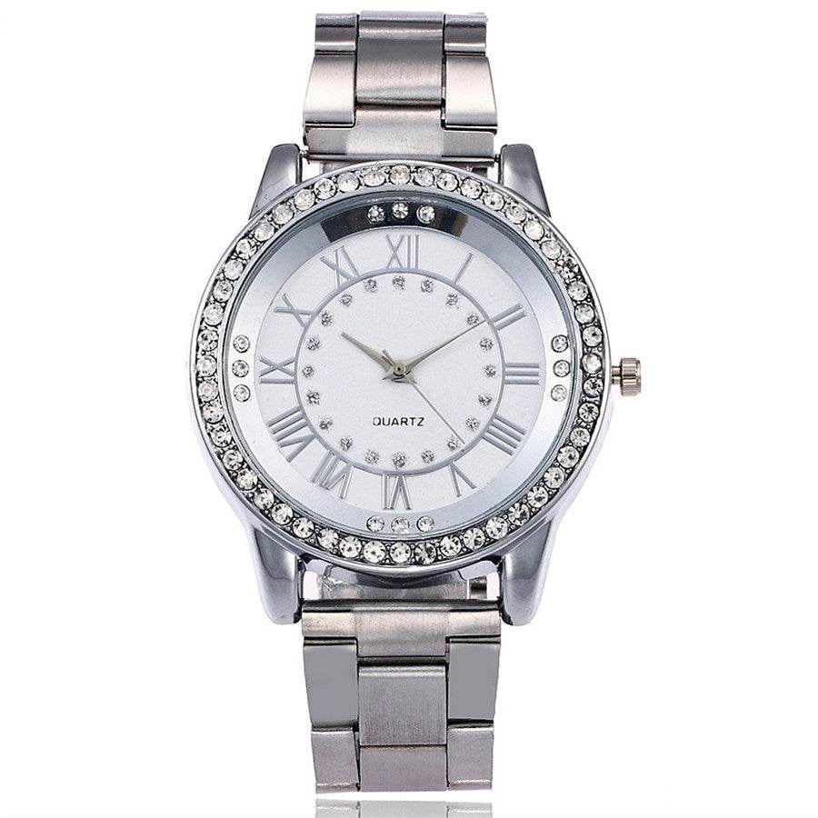 Vansvar Brand Rose Gold Watch Luxury Women Dress Rhinestone Quartz Watch Casual Women Stainless Steel Wristwatches Female Clock - ProTrendyz