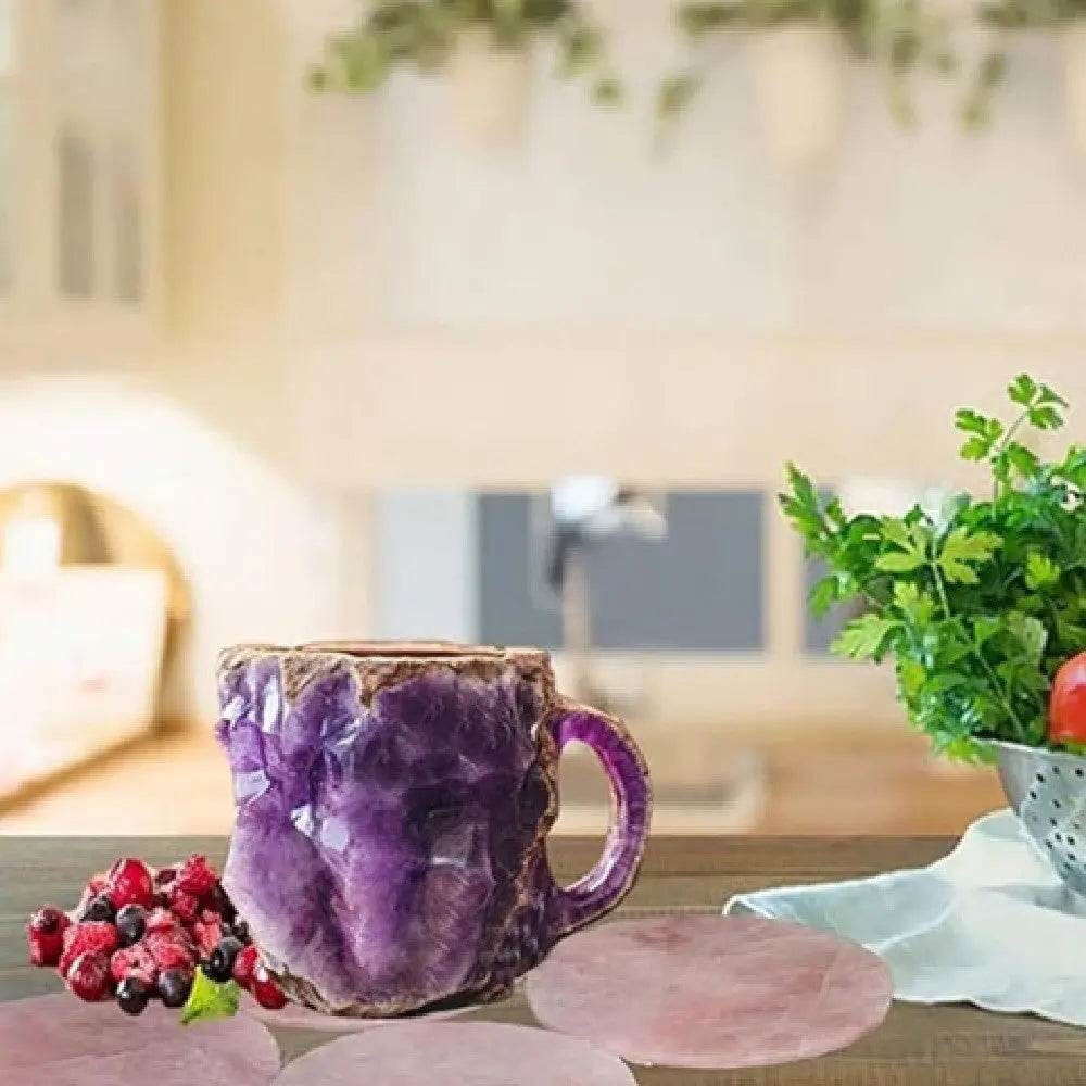 400ml Resin Mineral Crystal Coffee Mugs With Handles Elegant Fake Mineral Crystal Cup For Workplace Home Decor Christmas Gift Kitchen Gadgets - ProTrendyz