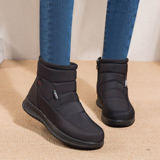 Ankle Boots For Women Non-slip Waterproof Snow Boots Flat Heels Warm Shoes - ProTrendyz