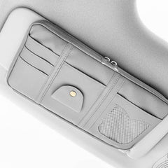 Car Sun Visor Organizer Storage Holder Full Leather Wrap - ProTrendyz