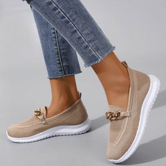 Chain Flats Shoes Women Mesh Sports Walking Shoes - ProTrendyz