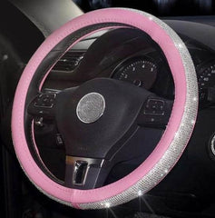 Car steering wheel handle set Four seasons universal really cute feminine cartoon leather anti-slip handle - ProTrendyz