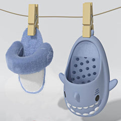 Winter Shark Slippers Detachable Warm Fuzzy Slippers Bedroom House Shoes Women - ProTrendyz