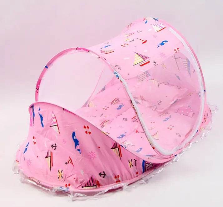 Foldable Baby Bed Net With Pillow Net Sleep Relax Play Eat US - ProTrendyz