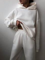 Women's Casual Hooded Sweater Two-piece Suit Clothes Hoodie Tracksuit - ProTrendyz