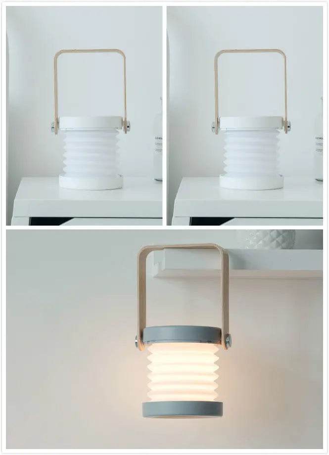 Foldable Touch Dimmable Reading LED Night Light Portable Lantern Lamp USB Rechargeable For Home Decor US - ProTrendyz