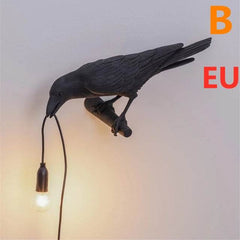 Creative Auspicious Bird Resin Wall Lamp Decoration - ProTrendyz