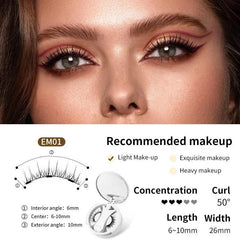 Magnetic False Eyelashes Integrated Storage Box Glue-free Magnet False Eyelashes Natural Makeup Tools With Applicater - ProTrendyz