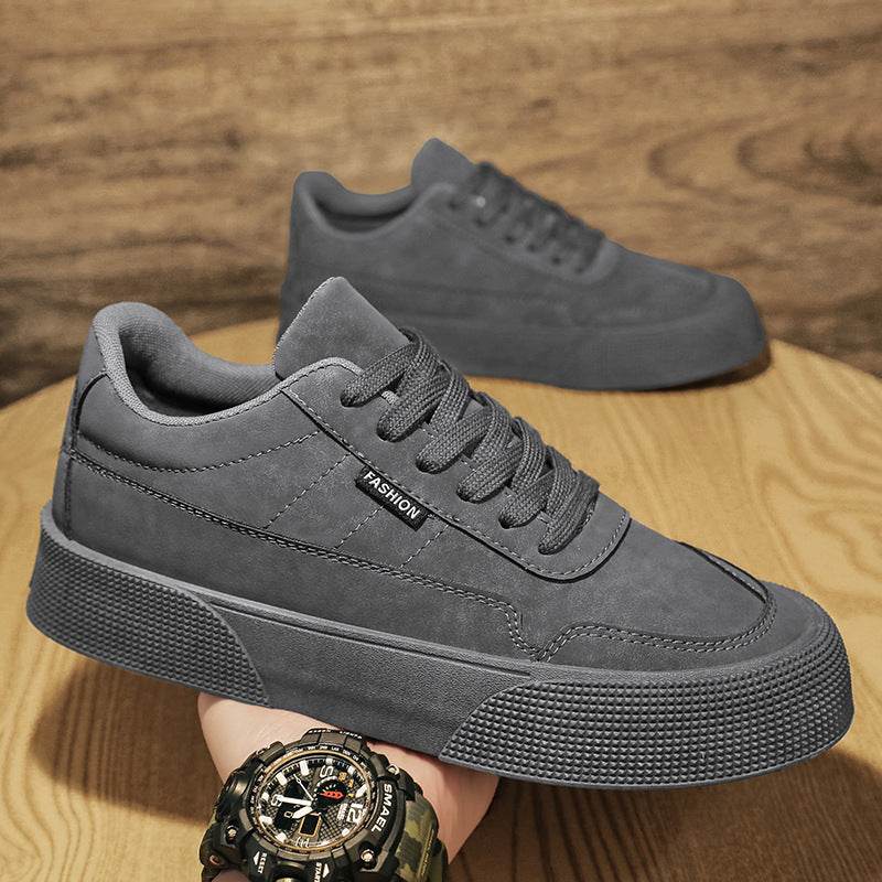 Casual Board Flat Shoes Men Breathable Thick-soled Lace-up Sneakers For Walking Running - ProTrendyz