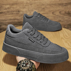 Casual Board Flat Shoes Men Breathable Thick-soled Lace-up Sneakers For Walking Running - ProTrendyz