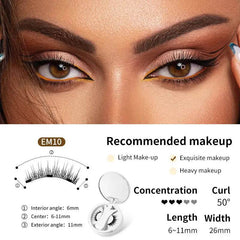 Magnetic False Eyelashes Integrated Storage Box Glue-free Magnet False Eyelashes Natural Makeup Tools With Applicater - ProTrendyz