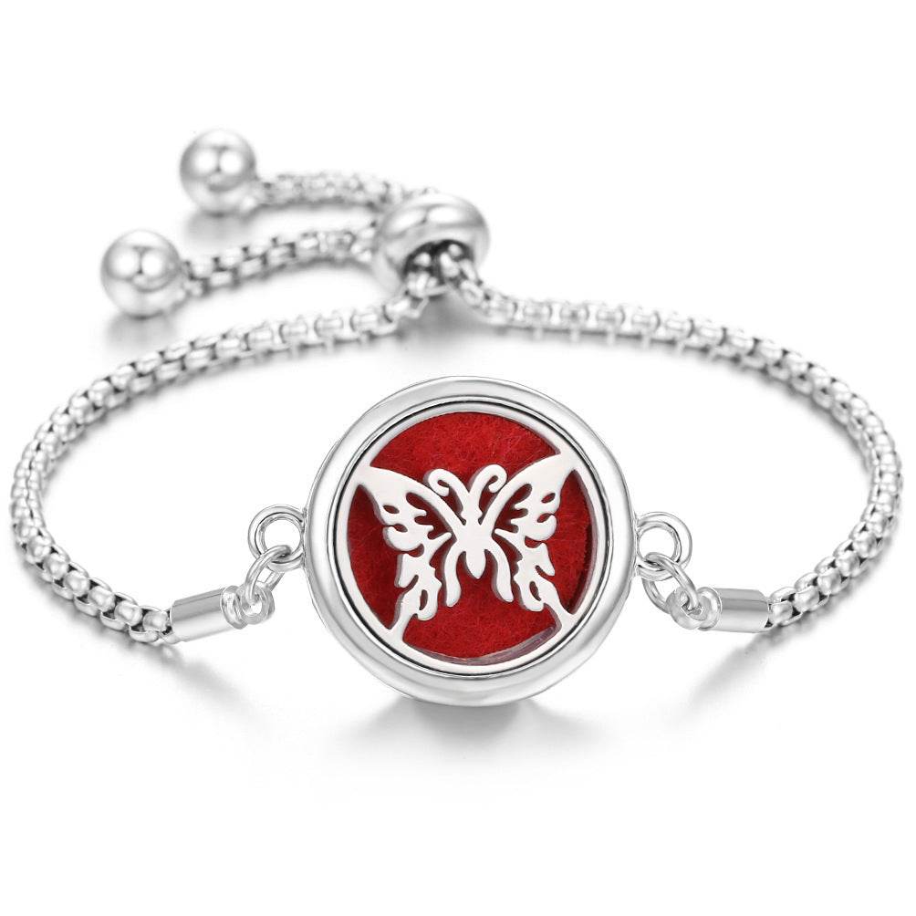 2024 New Kaleidoscope Aromatherapy Bracelet Perfume Essential Oil Diffuser Locket Bracelet Charms Women Aroma Diffuser Jewelry - ProTrendyz