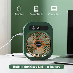 Air Conditioning Fan Desk Misting Fan Air Cooler Cooling USB Rechargeable Humidifier Portable Spray Fan With 3 Wind Speeds Mist Fan For Home - ProTrendyz