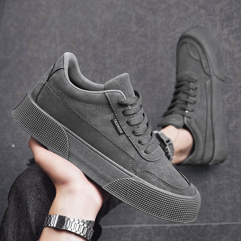 Casual Board Flat Shoes Men Breathable Thick-soled Lace-up Sneakers For Walking Running - ProTrendyz