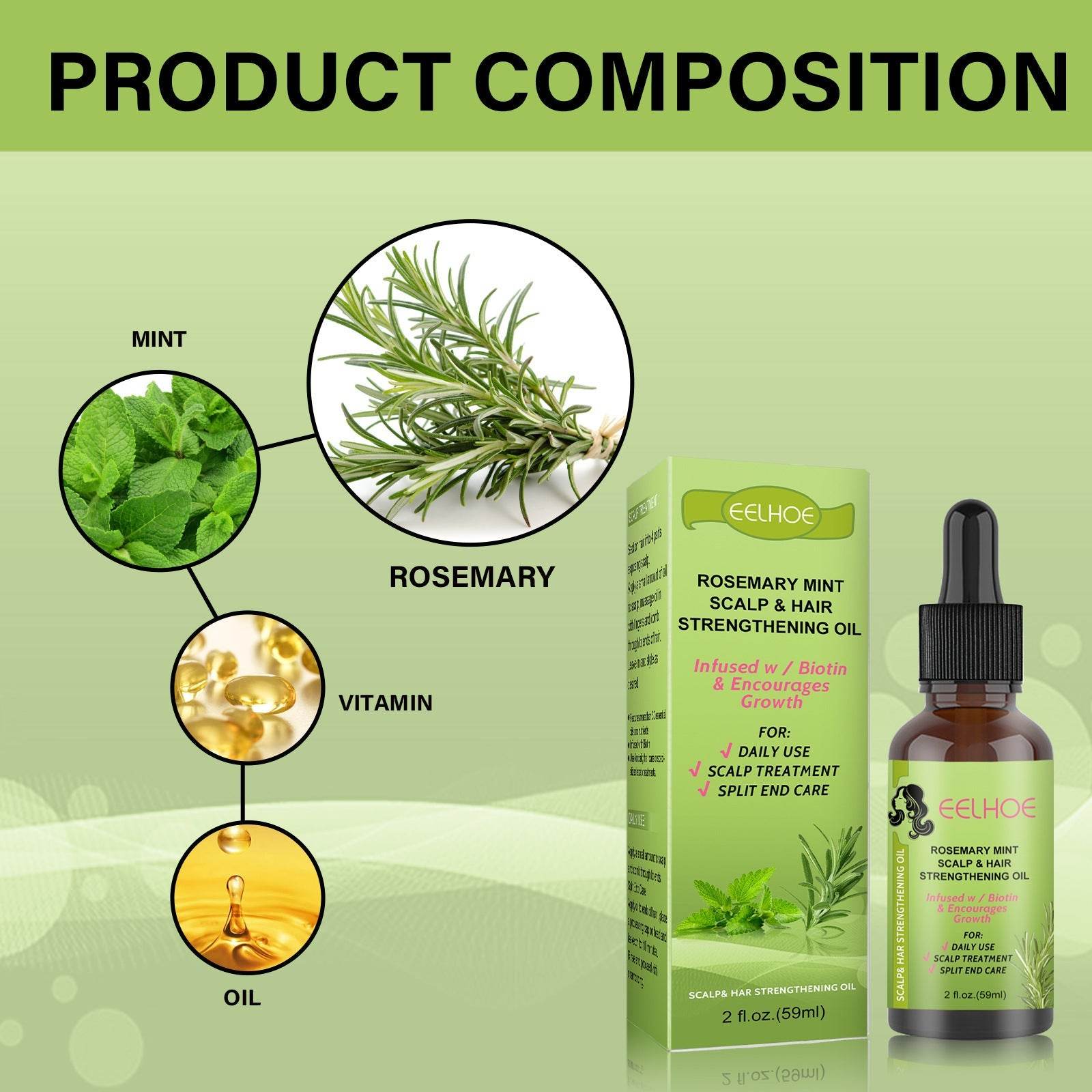 Rosemary Mint Hair Growth Fluid Scalp Massage - ProTrendyz