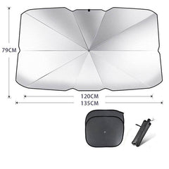 Foldable Car Windshield Sun Shade Umbrella UV Protection Heat Insulation Parasol Auto Front Window Cover Interior Protector Summer Gadgets - ProTrendyz