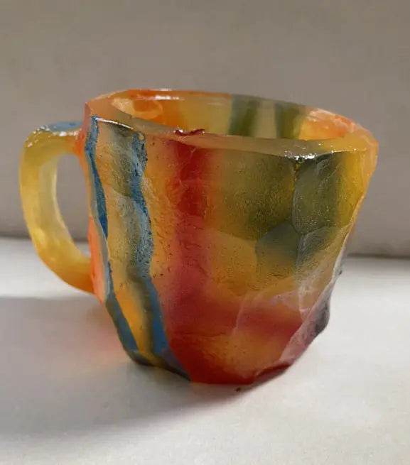 400ml Resin Mineral Crystal Coffee Mugs With Handles Elegant Fake Mineral Crystal Cup For Workplace Home Decor Christmas Gift Kitchen Gadgets - ProTrendyz