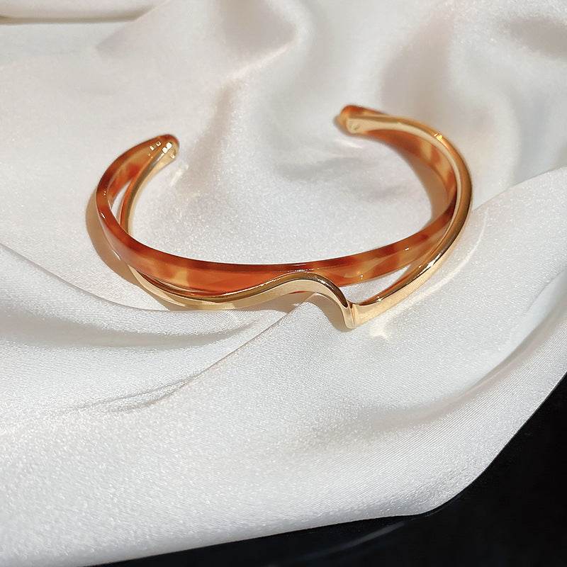 Metal White Shellfish Plate Bracelet For Women Opening Adjustable 2 Layers Design Llight Luxury Female Fashion Jewelry Gifts - ProTrendyz