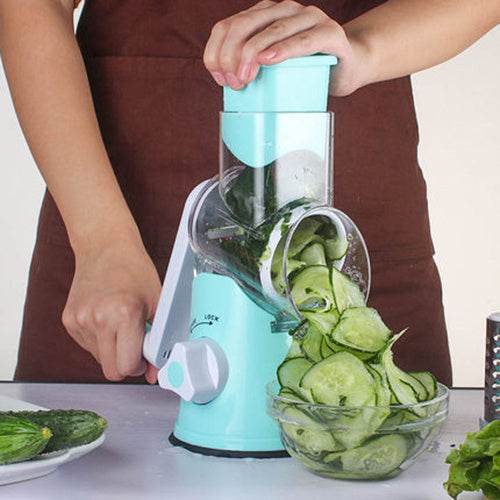 Manual Kitchen Accessories Multifunctional Round Mandoline Potato Slicer Vegetable Cutter Slicer Cheese Kitchen Gadgets - ProTrendyz
